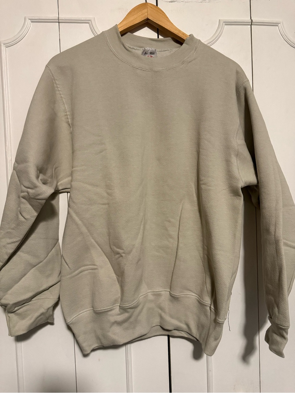 Fruit of the Loom Vintage blank Men's Crewneck Sweater in Light Cream